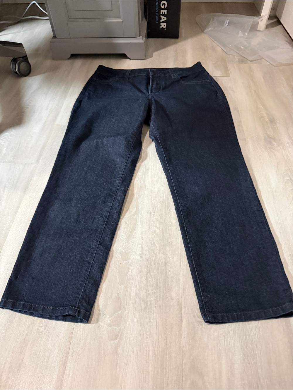 NYDJ Dark Blue Straight-Leg Jeans